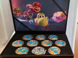 Super Mario Bros Gold Plated Commemorative Coin Set of 10 with COA & Display Case