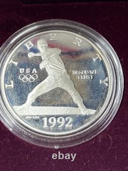 The 1992 U. S. Olympic Commemorative 3 Coin Set Gold/Silver OGP/COA LOT M-6