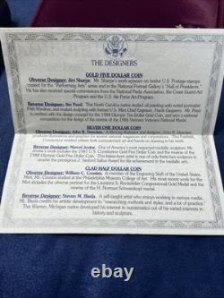 The 1992 U. S. Olympic Commemorative 3 Coin Set Gold/Silver OGP/COA LOT M-6