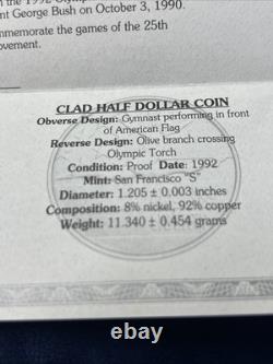 The 1992 U. S. Olympic Commemorative 3 Coin Set Gold/Silver OGP/COA LOT M-6