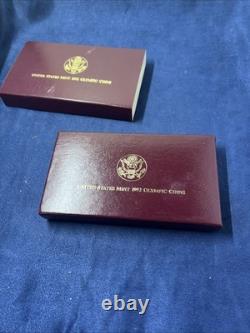 The 1992 U. S. Olympic Commemorative 3 Coin Set Gold/Silver OGP/COA LOT M-6