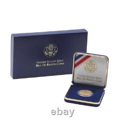 The 1993 Bill of Rights Commemorative Proof $5 Gold Coin West Point Mint Boxed
