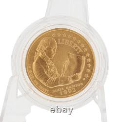 The 1993 Bill of Rights Commemorative Proof $5 Gold Coin West Point Mint Boxed