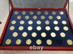The Complete Presidential Coin Collection 24k Gold Layered Franklin Mint. READ