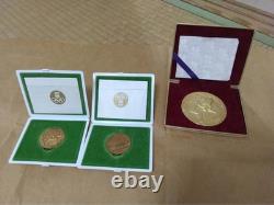 Tokyo 1964 Olympics Commemorative Coin Set Gold & Bronze Medals Case