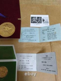 Tokyo 1964 Olympics Commemorative Coin Set Gold & Bronze Medals Case
