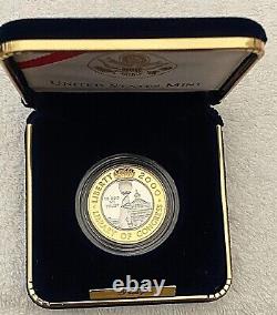 US Mint Library of Congress Proof Bimetallic Coin Gold & Platinum $10 Coin