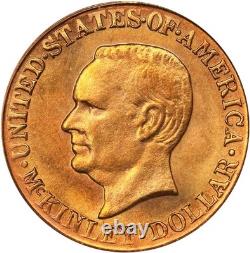 U. S. 1917 McKINLEY 1 DOLLAR GOLD COIN, CHOICE UNCIRCULATED, PCGS CERTIFIED MS62