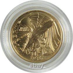 U. S. Constitution Commemorative 1987 W BU Choice Uncirculated Gold $5