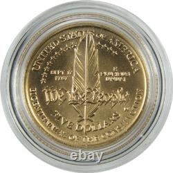 U. S. Constitution Commemorative 1987 W BU Choice Uncirculated Gold $5