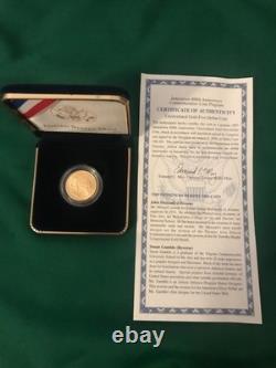 Uncirculated Gold Five-Dollar Coin Jamestown 400th Anniversary