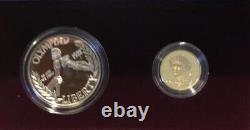 United States Mint 1988 Olympic Proof Coins Set Silver, Gold
