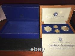 Vintage 1987 US Constitution 4-Coin Commemorative Set 2 gold & 2 silver with COA