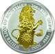 White Lion Of Mortimer The Queen's Beasts 2020 2 Oz Gilded Silver Bullion Coin