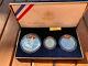 World Cup Usa 1994 Commemorative 3-coin Set Gold & Silver Missing Coa