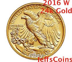 Walking Liberty Half Dollar 2016 Centennial Gold Coin W. 9999 24 karat 1916 16xa