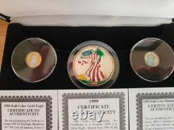 Washington Mint 1999 Commemorative Coin Set Gold, Silver & Platinum