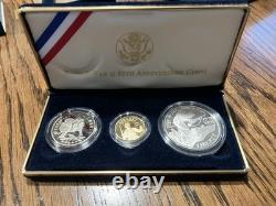 World War Two 50th Anniversary Coins Includes Gold, Silver, And Clad Coins
