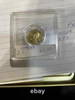 Yugoslavia Large 21K Gold Medal Coin, 14 Grams, Josip Broz Tito, Marked 900