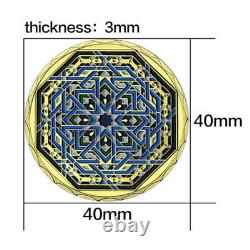 100 pièces de médaille souvenir en or du festival Ramadan Kareem - pièce commémorative octogonale