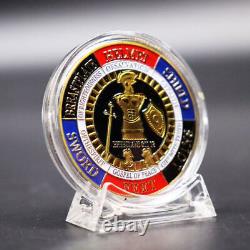 100x Design De Défi Mettre Sur L'armure Entière De Dieu Commemorative Pièce D'or