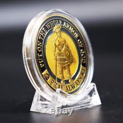 100x Design De Défi Mettre Sur L'armure Entière De Dieu Commemorative Pièce D'or