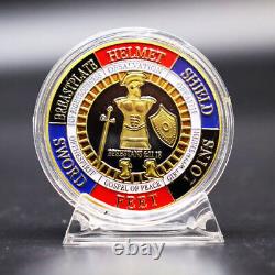100x Design De Défi Mettre Sur L'armure Entière De Dieu Commemorative Pièce D'or