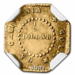 1854 Liberty Octagonal 50 Cent Gold Ms-64 Ngc (bg-306) Sku#259127