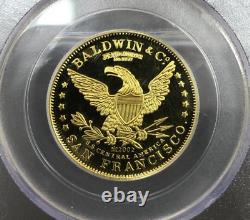 1857/0 49er Cavalier $10 Or S. S. Central America PCGS Profonde Cameo Preuve Coin