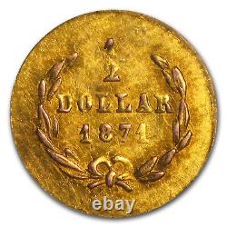 1871 Liberté Ronde 50 Cent Or MS-61 PCGS (BG-1011)