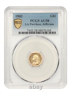 1903 G$1 L'achat de la Louisiane PCGS AU58 (Jefferson)