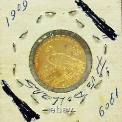 1909 $ 5 Us Gold Coin Indian Head Five Dollar Half Eagle American Coin USA