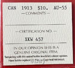 1913 Canada Or $ 10 Dollar Coin Ciec Au-55