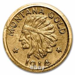 1914 Indian Round Demi-dollar Montana Or Au-58 Pcgs Sku#256661
