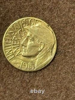 1915 S G1$ Exposition du Pacifique de Panama Or 1$ Commemoratif