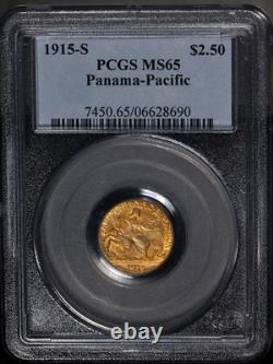 1915-S Panama-Pacific Commemorative Gold 2,50 $ PCGS MS65 Belle frappe