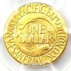 1915-s Panama Pacific Gold Dollar Pan-pac G$1 Pièce Certifiée Pcgs Au55 Rare