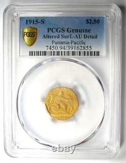 1915-s Panama Pacific Gold Trimestre D'eagle 2,50 $ Coin Certifié Pcgs Au Détails