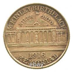 1916 $1 Dollar d'or commémoratif McKinley 8325