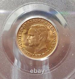 1917 $1 Commémoratif en or McKinley PCGS MS64 OGH ÉTONNANT
