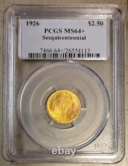 1926 PCGS MS64+ ? Plus U. S. Sesquicentenaire 2,5 $ en or ? Attrait visuel exceptionnel