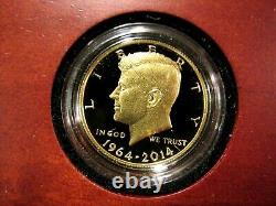 1964-2014 W. 99999 0.7500 Troy Oz 50th Anniversary Kennedy 1/2 $ Gold Pf Coin