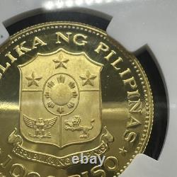 1975 Or Philippin 1000 Piso Nouvel Société Anniversaire NGC Preuve PF 69 UC Rare