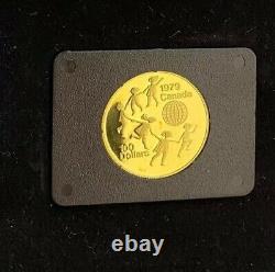 1979 Canada $100 1/2 Oz Gold Proof Coin Avec Le Dossier De Présentation Et L'aco