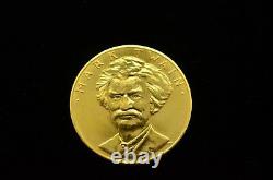 1981 Mark Twain Commemorative Medal American Arts 1 Oz Gold Coin Unc Avec Box Coa