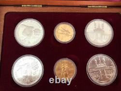 1983-1984 Olympic 6 Coin Set- 2- $10 Pièces D’or 4 Dollars D’argent Preuve - Bu