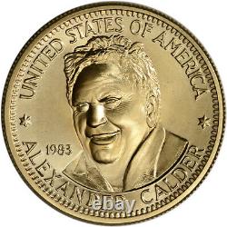 1983 Us Gold (1/2 Oz) American Commemorative Arts Medal Alexander Calder Bu