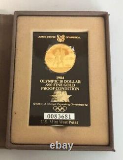 1984 Pièce D'or Commémorative Olympique Américaine De DIX Dollars