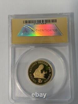 1984 Soudan 100 Lb Pound Gold Coin Anacs Pf69dcam Pf-69dcam Décennie Femmes Low Minta
