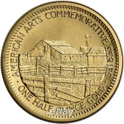 1984 Us Gold (1/2 Oz) Médaille Commémorative Arts Américain John Steinbeck Bu